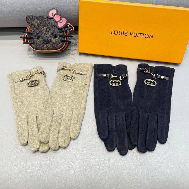 GLOVES IN ECRU BEIGE CASHMERE 460078