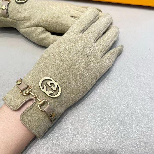 GLOVES IN ECRU BEIGE CASHMERE 460078