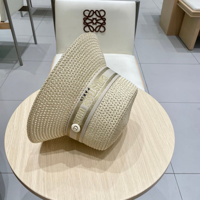 BUCKET HAT 57 CM IN CREAM WHITE RAFFIA 653738