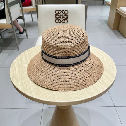 BUCKET HAT 57 CM IN DARK BEIGE RAFFIA 653750