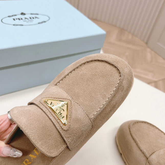 PRA SABOTS MULES LIGHT BROWN SUEDE