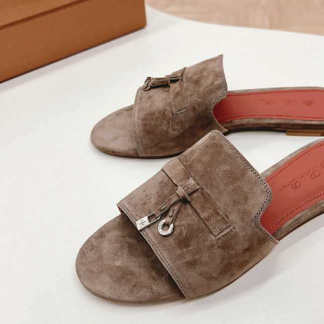 LP SUMMER CHARMS SANDALS IN ASH BROWN SUEDE