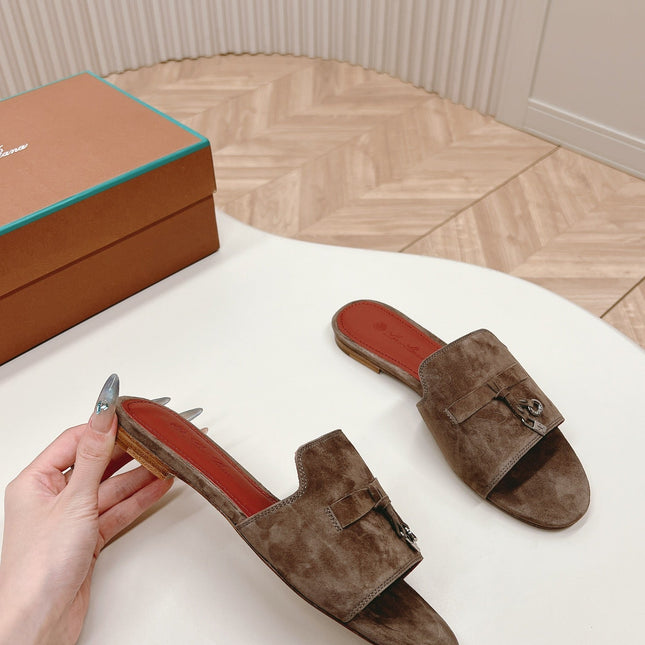 LP SUMMER CHARMS SANDALS IN ASH BROWN SUEDE