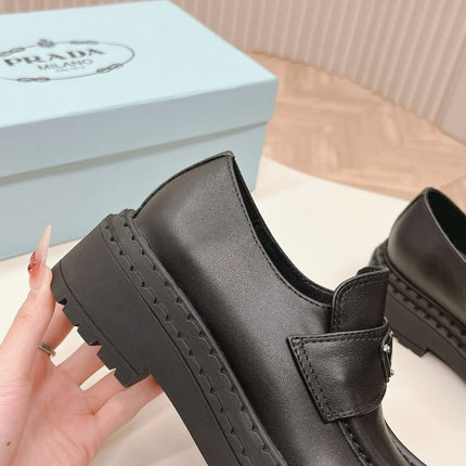 PRA BRUSHED MONOLITH LOAFERS BLACK CALFSKIN