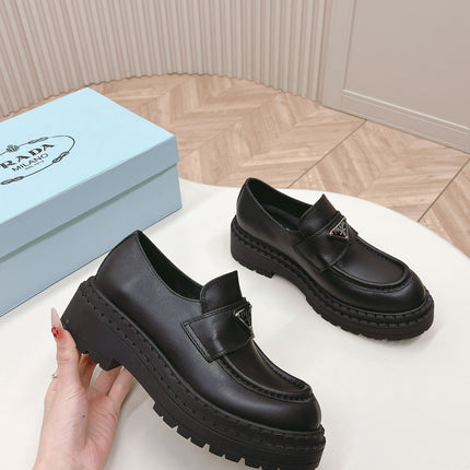 PRA BRUSHED MONOLITH LOAFERS BLACK CALFSKIN
