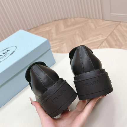 PRA BRUSHED MONOLITH LOAFERS BLACK CALFSKIN