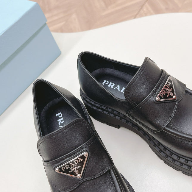 PRA BRUSHED MONOLITH LOAFERS BLACK CALFSKIN