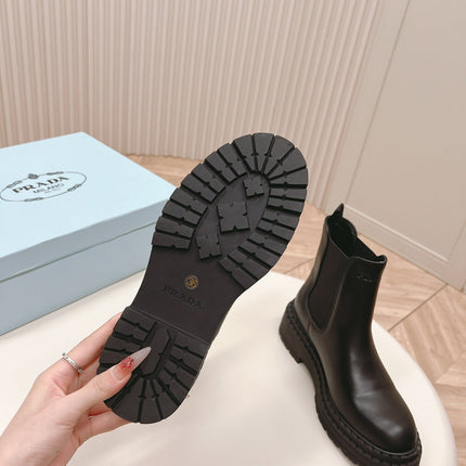 PRA BRUSHED BOOTIES BLACK CALFSKIN