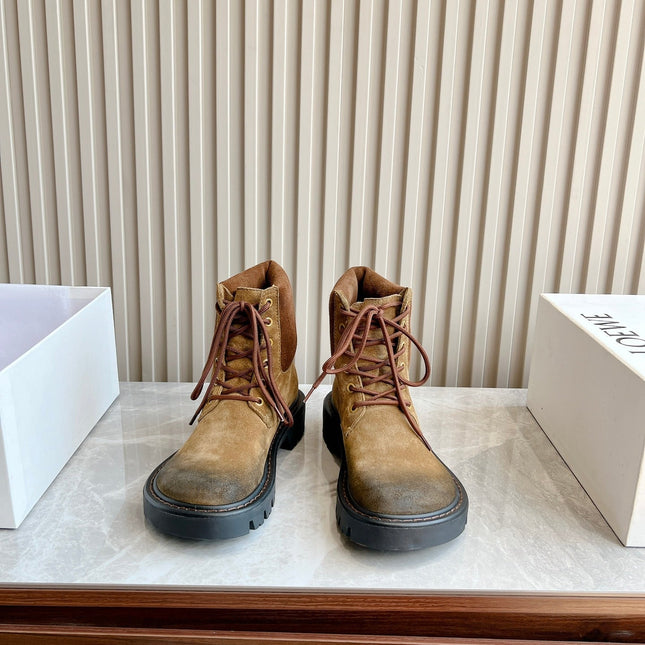 LW SIERRA COMBAT BOOT BROWN AND BLACK SUEDE