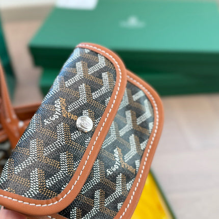 ANJOU MINI BAG 21 IN BROWN GOYARDINE CANVAS AND CALFSKIN