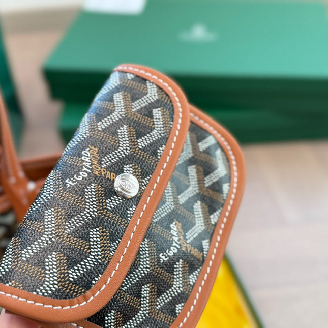 ANJOU MINI BAG 21 IN BROWN GOYARDINE CANVAS AND CALFSKIN