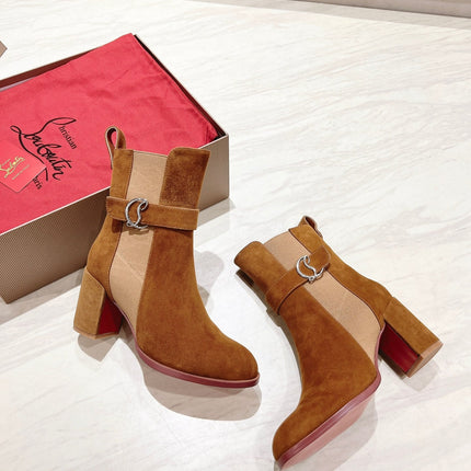CL ANKLE BOOTS 70MM IN BROWN SUEDE