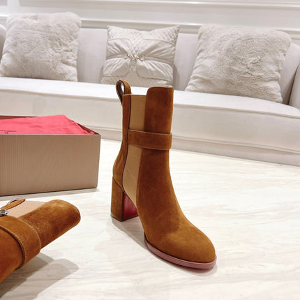 CL ANKLE BOOTS 70MM IN BROWN SUEDE