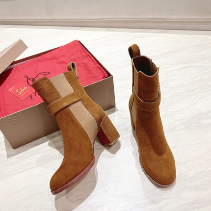 CL ANKLE BOOTS 70MM IN BROWN SUEDE