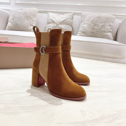 CL ANKLE BOOTS 70MM IN BROWN SUEDE