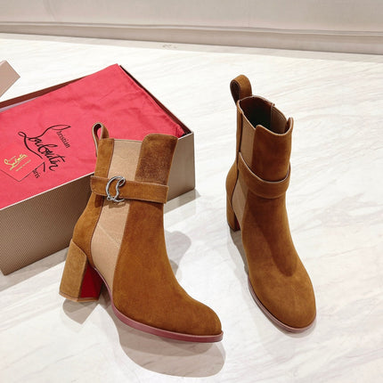CL ANKLE BOOTS 70MM IN BROWN SUEDE
