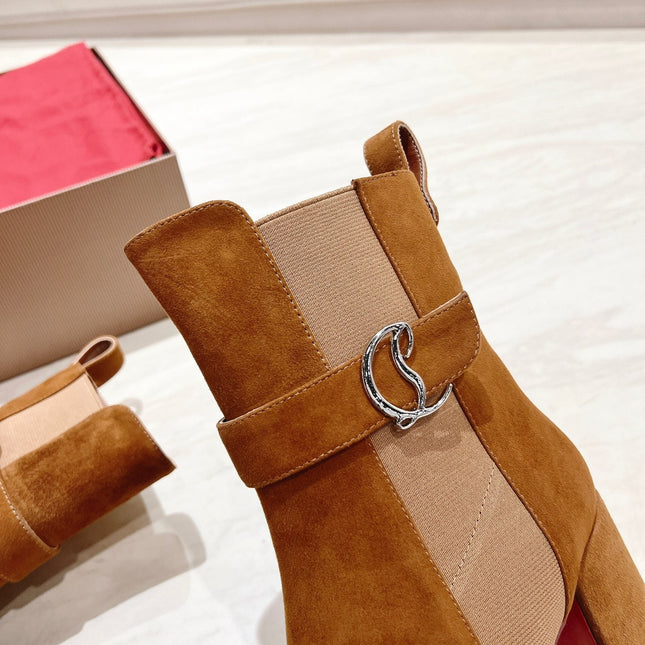 CL ANKLE BOOTS 70MM IN BROWN SUEDE