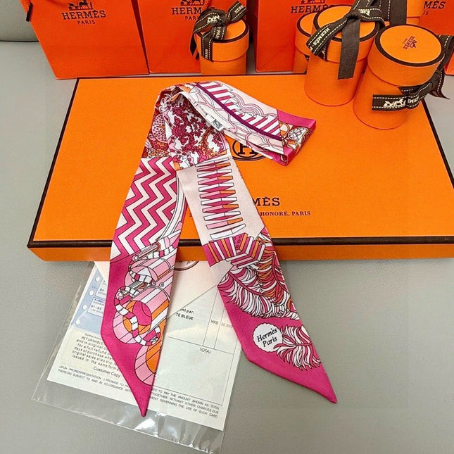 HERMES 25S SILK NECKERCHIEF 86 IN SILK 714347