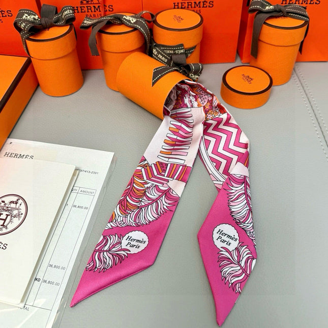 HERMES 25S SILK NECKERCHIEF 86 IN SILK 714347
