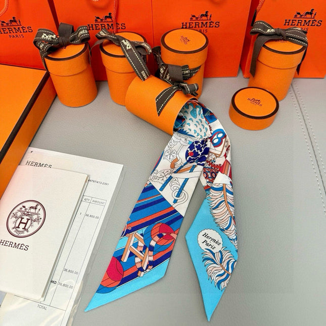 HERMES 25S SILK NECKERCHIEF 86 IN SILK 714348