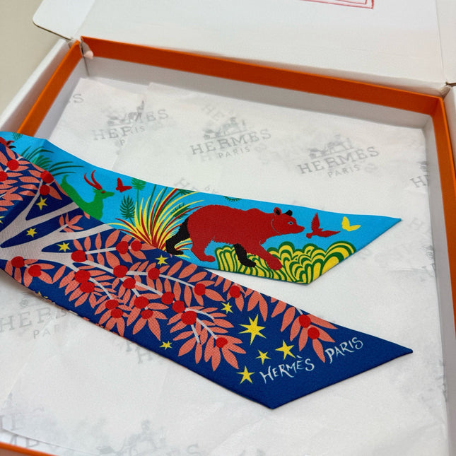 HERMES 25S SILK NECKERCHIEF 86 IN SILK 714353