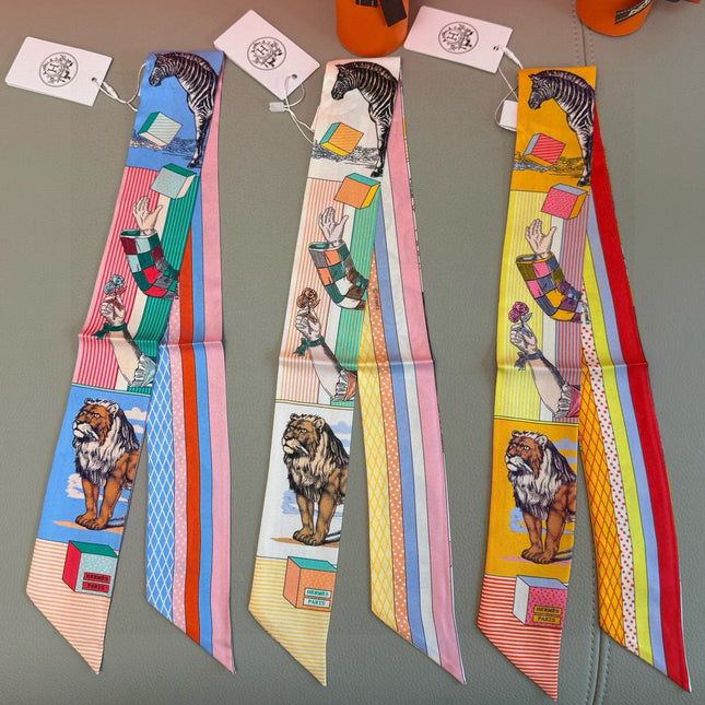 HERMES 25S SILK NECKERCHIEF 86 IN SILK 714362