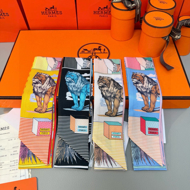 HERMES 25S SILK NECKERCHIEF 86 IN SILK 714363