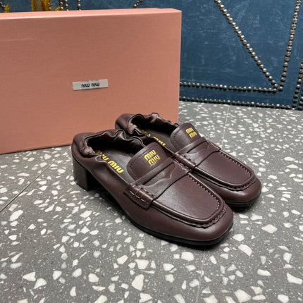 HIGH BROGUE LOAFERS IN CHESTNUT BROWN LAMBSKIN