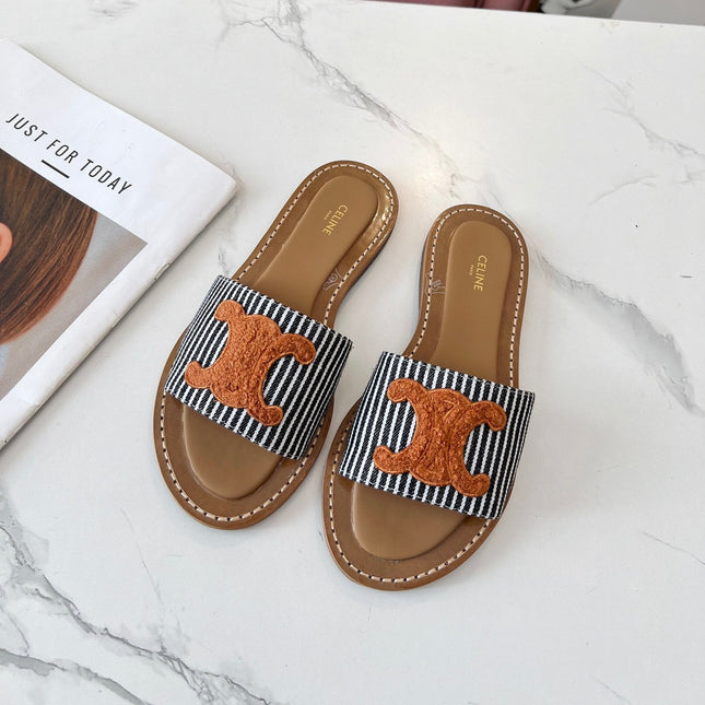 LYMPIA MULE BLACK MIX WHITE CANVAS WOOL LOGO