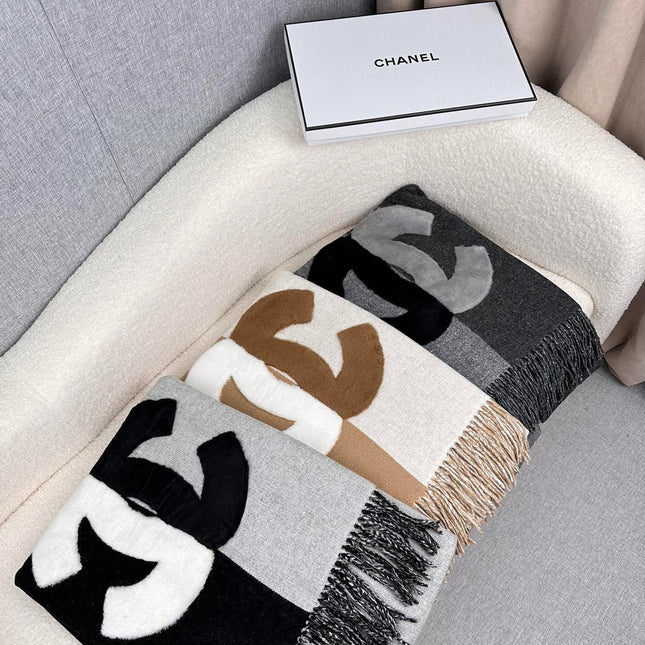 SCARF 200 CM IN MOUSE GRAY CASHMERE AND WOOL 399795