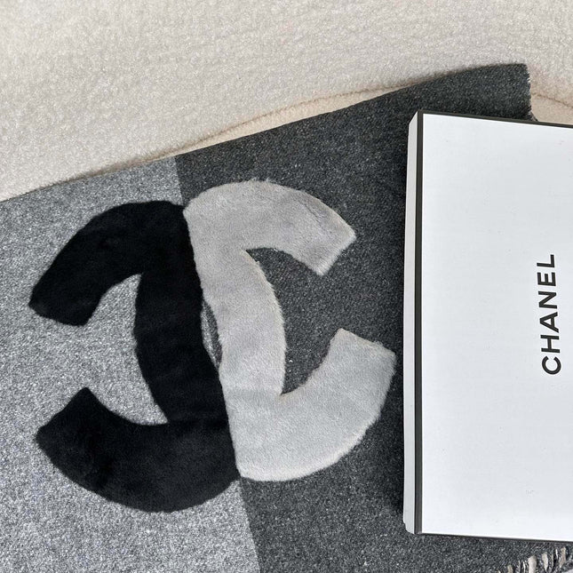 SCARF 200 CM IN MOUSE GRAY CASHMERE AND WOOL 399795