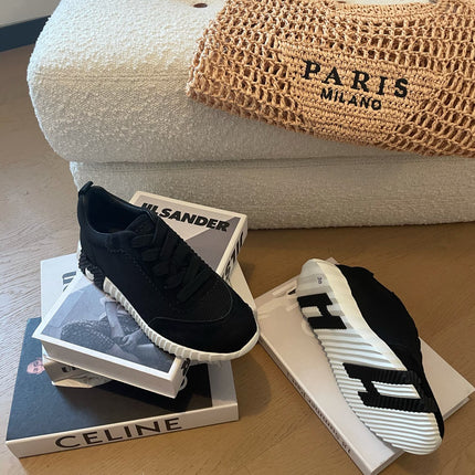 BOUNCING SNEAKERS BLACK CALFSKIN