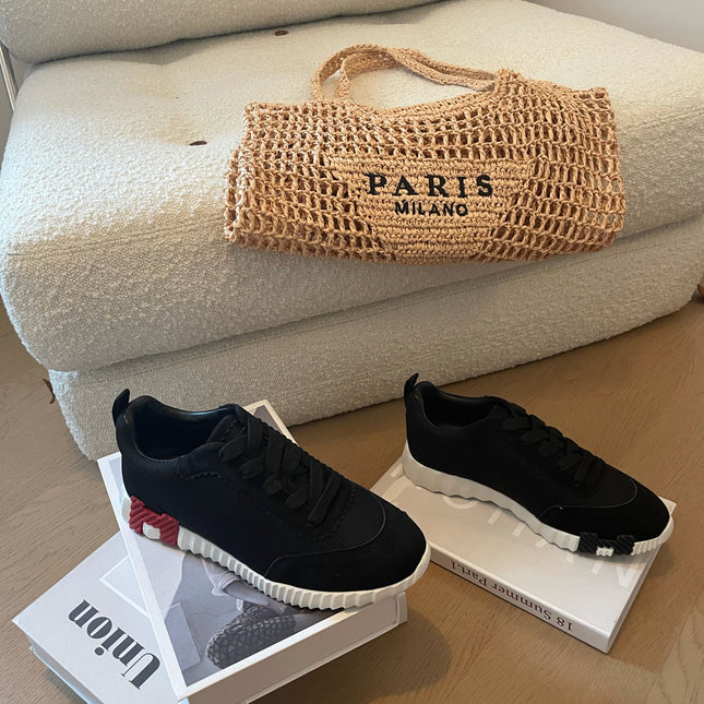 BOUNCING SNEAKERS BLACK CALFSKIN