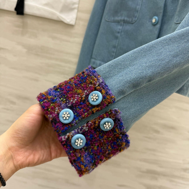 CC 25 Short Jacket Blue Denim Fabric