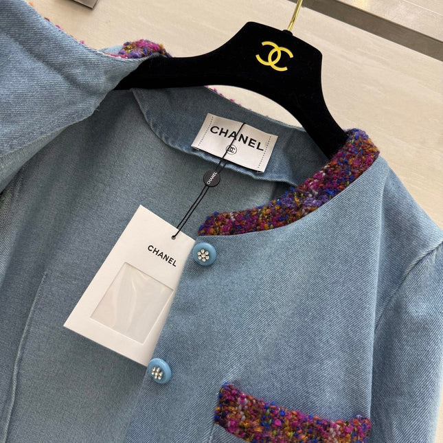 CC 25 Short Jacket Blue Denim Fabric