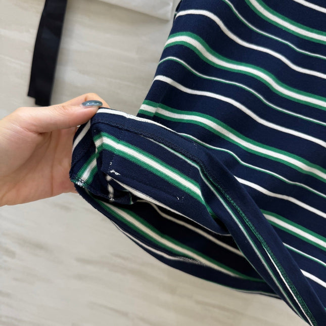 CC Beaded Flowers Shirt Dark Blue Cotton