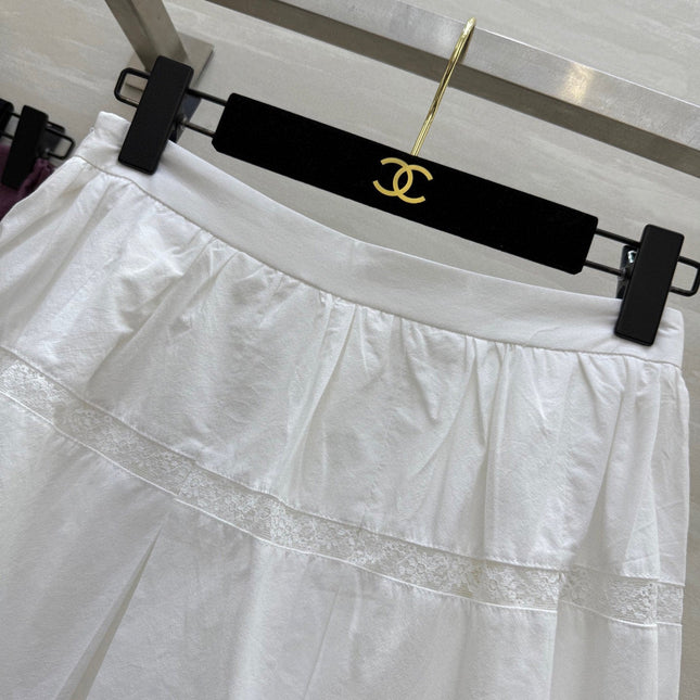 CC Floral Lace Patchwork Shirt White Cotton