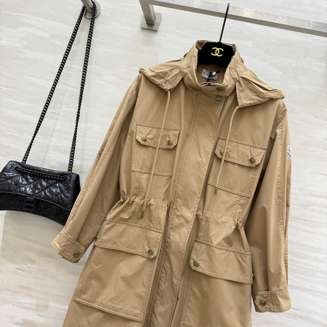 MONCLER 25S LONG TRENCH COAT 298454