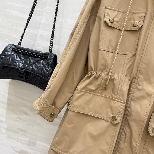 MONCLER 25S LONG TRENCH COAT 298454