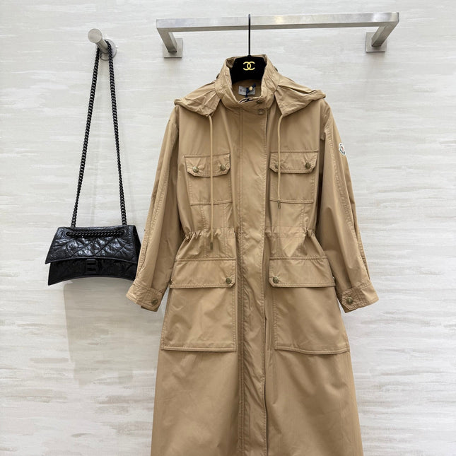 MONCLER 25S LONG TRENCH COAT 298454