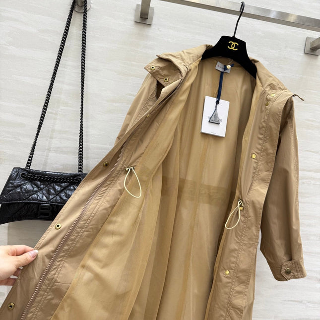 MONCLER 25S LONG TRENCH COAT 298454