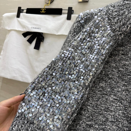 CHANEL 25S HERRINGBONE KNIT JACKET 270