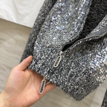 CHANEL 25S HERRINGBONE KNIT JACKET 270