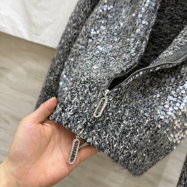 CHANEL 25S HERRINGBONE KNIT JACKET 270