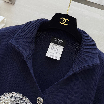 CHANEL 25S BOW EMBELLISHED KNITTED PULLOVER 274