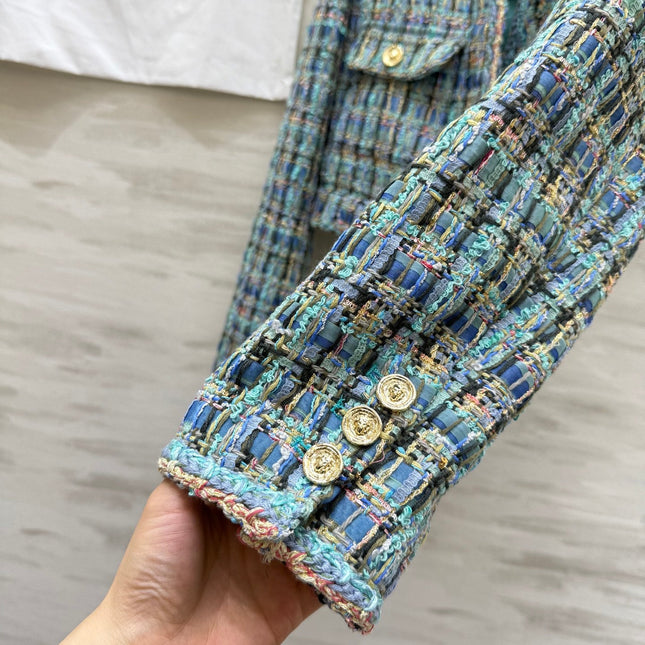 CHANEL 25S V-NECK TWEED KNIT CARDIGAN 354