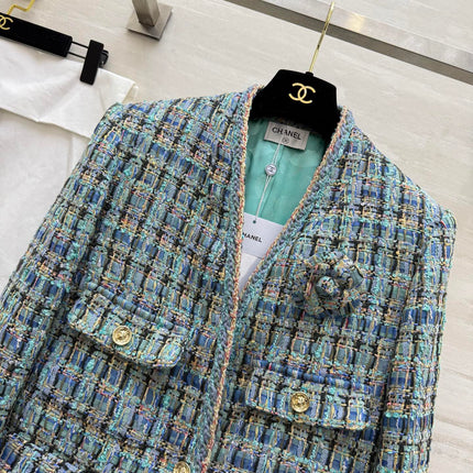 CHANEL 25S V-NECK TWEED KNIT CARDIGAN 354