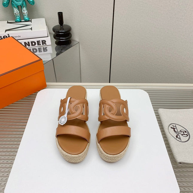 ITHEA 85 MM ESPADRILLE IN BRONZE BROWN CALFSKIN