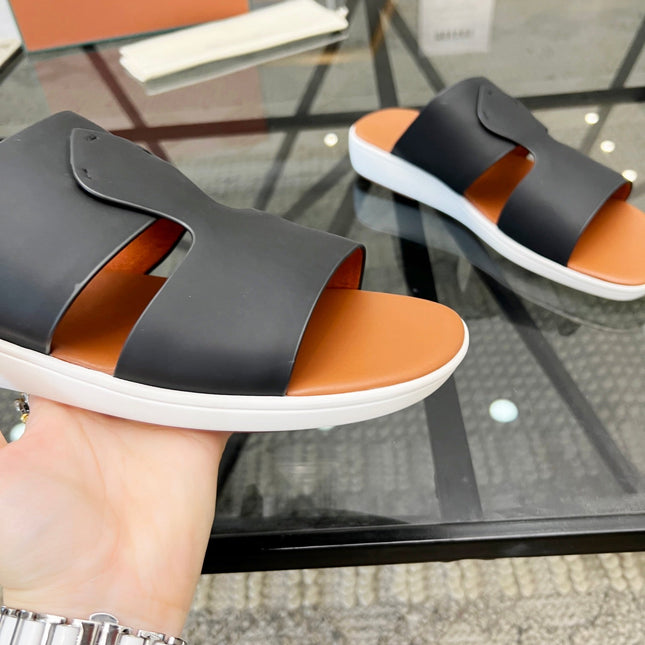 LP CROSSOVER SLIPPERS BLACK CALFSKIN