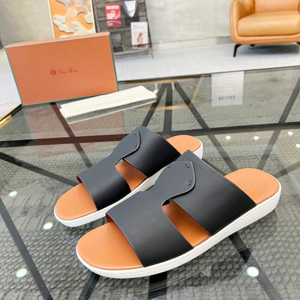 LP CROSSOVER SLIPPERS BLACK CALFSKIN